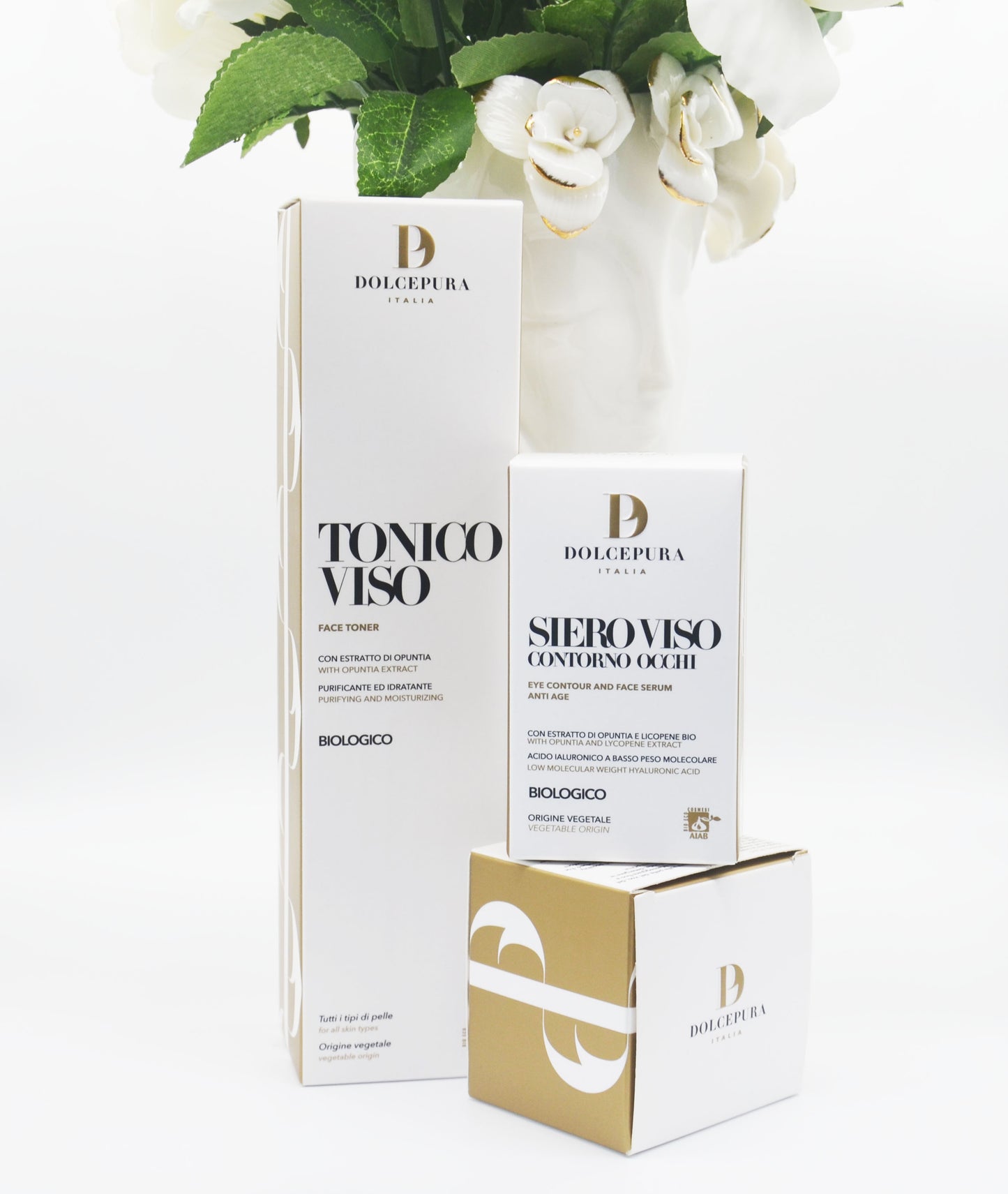 FACE/EYE-Set "DELICATISSIMO" Tonic und Serum-Opuntia und Lycopin BIO. Hand gefertigte Produkte. AIAB ecobium zertifiziert. Pflanzlicher Herkunft