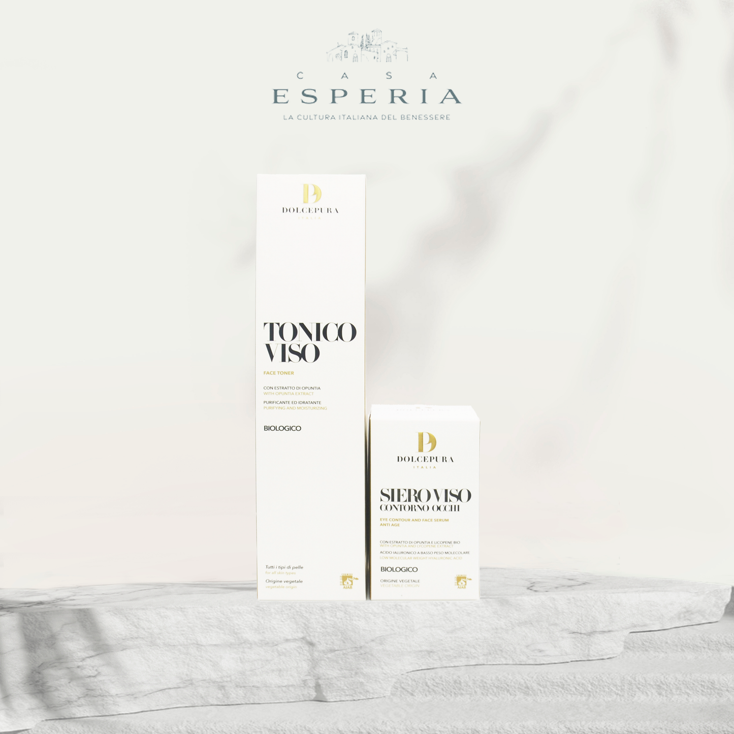 FACE/EYE-Set "DELICATISSIMO" Tonic und Serum-Opuntia und Lycopin BIO. Hand gefertigte Produkte. AIAB ecobium zertifiziert. Pflanzlicher Herkunft